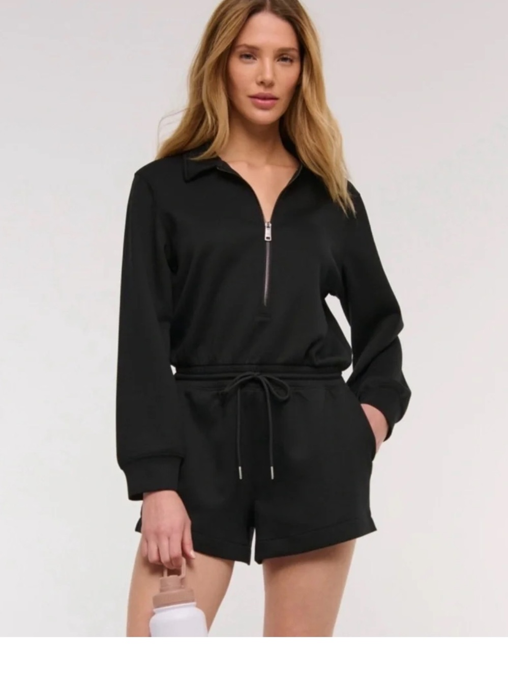 YPB neoKNIT Long-Sleeve Half-Zip Romper